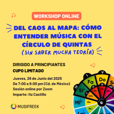 Workshop: "Del caos al mapa: Cómo entender música con el Círculo de Quintas (sin saber mucha teoría)"